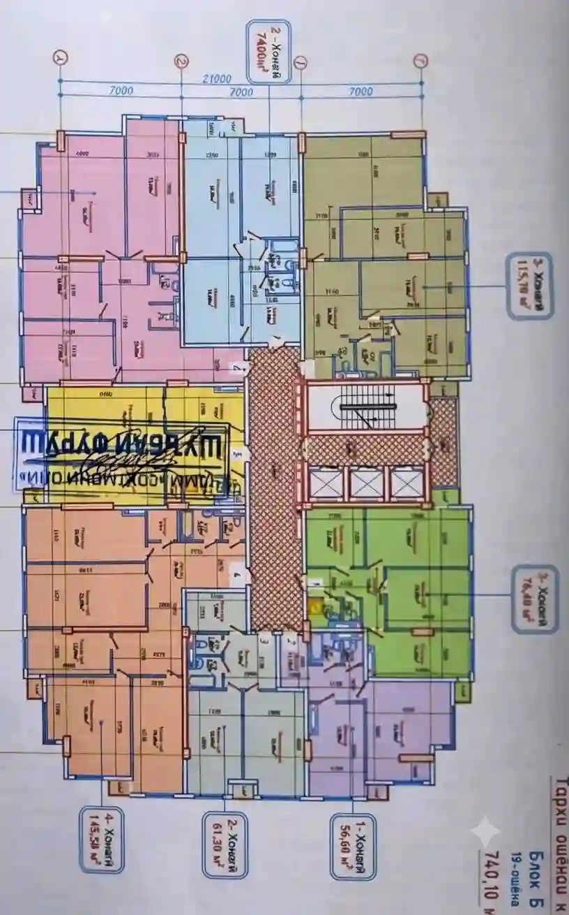 2-к квартира, 15 этаж, 80 м², И.Сомонӣ