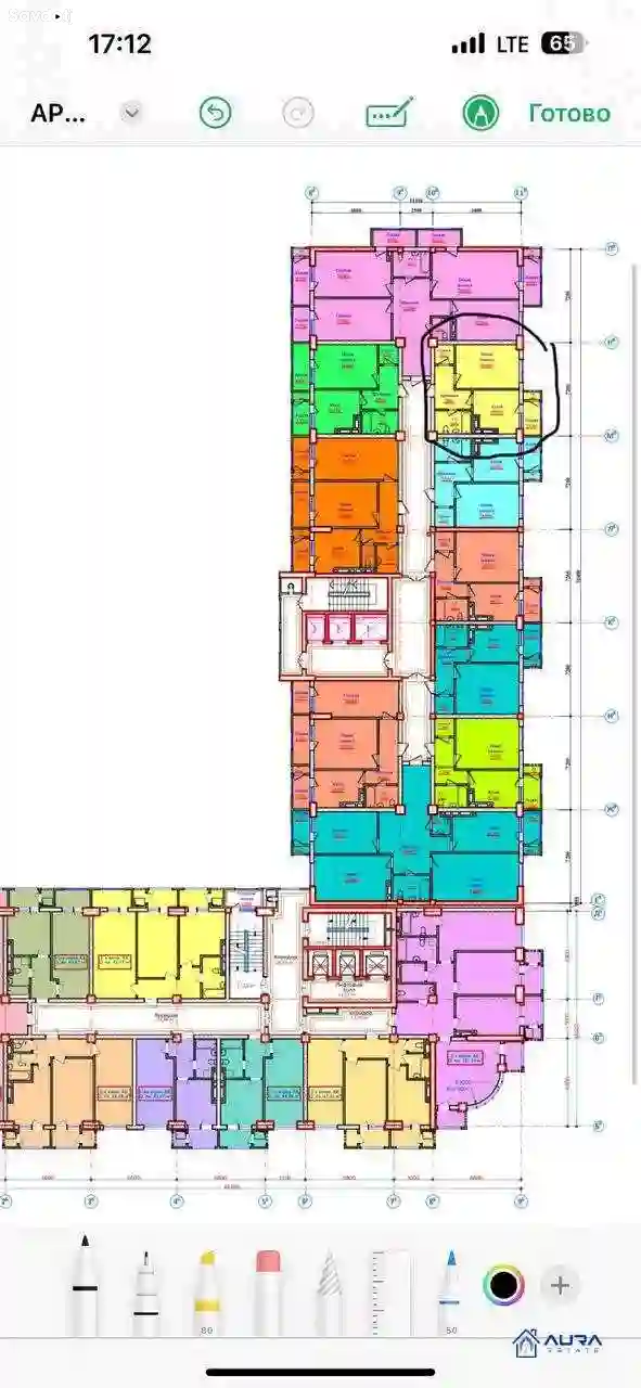 1-к квартира, 6 этаж, 49 м², Шохмансур