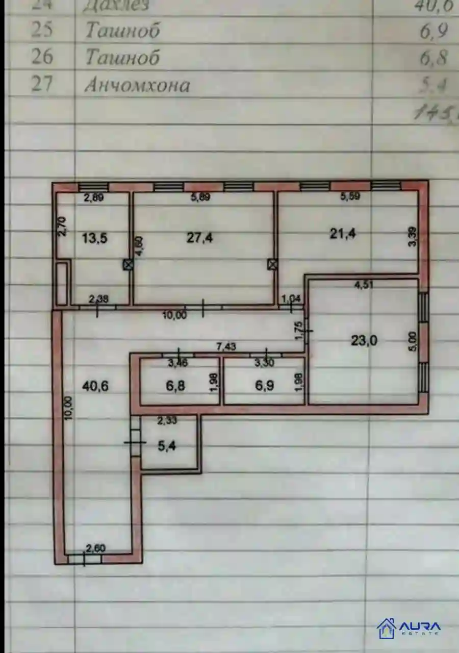 3-к квартира, 4 этаж, 145 м², Сино