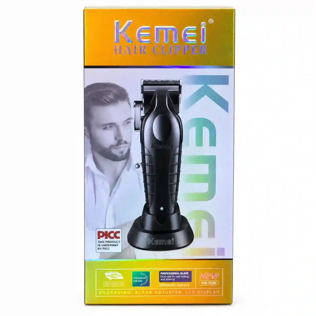 Машинка барои сочгирӣ Kemei KM-2296 (Оригинал)