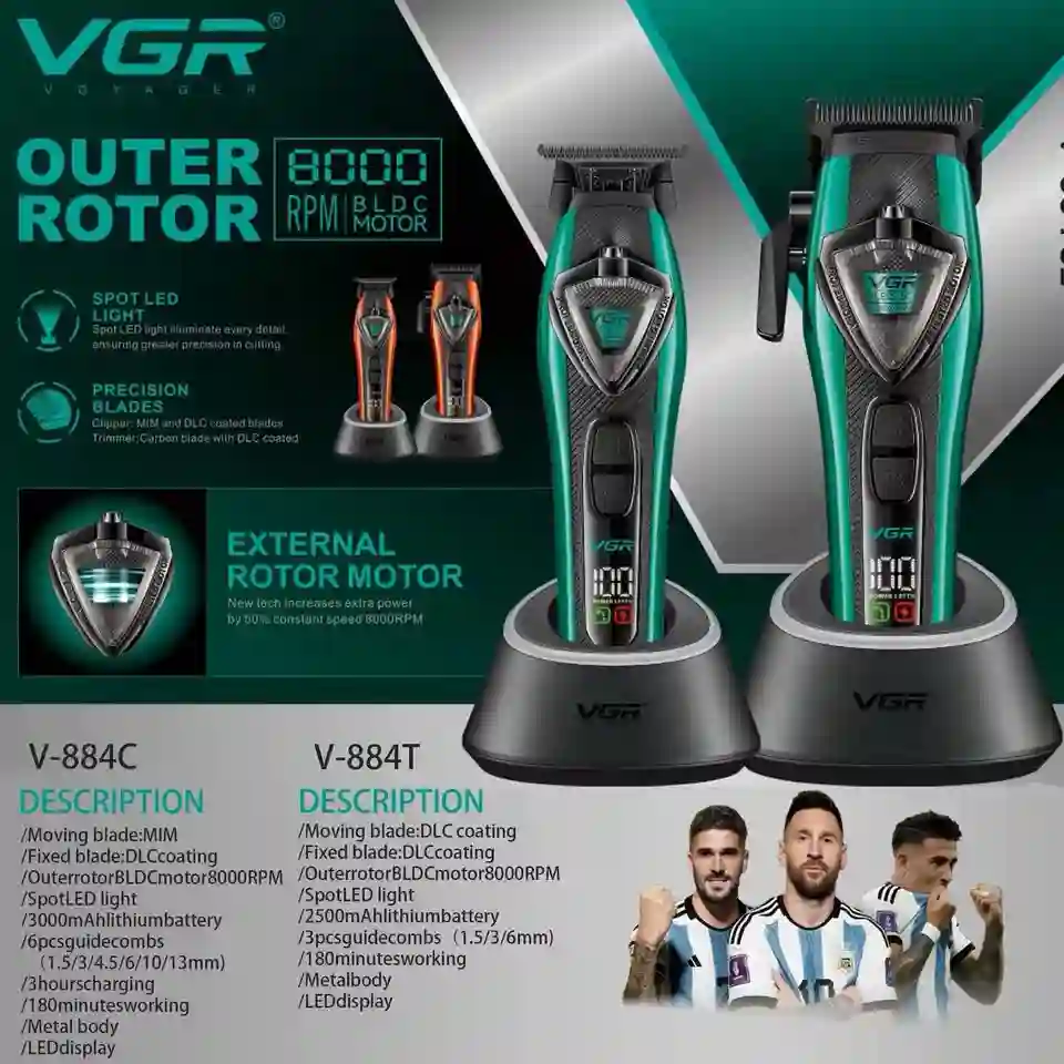 Маҷмӯаи касбии VGR V-884 S2 (Машинка ва Тример)