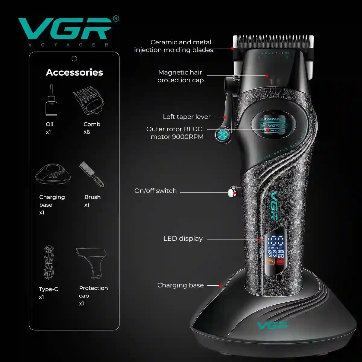 Машинка барои ислоҳи соч ва риш — VGR V-857C 
