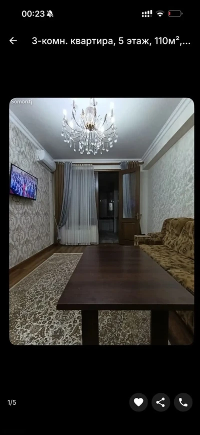 3-комн. квартира, 5 этаж, 110м², шохмансур — миниатюра 3