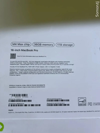 Ноутбук Apple macbook m4 Max 36/1tb — миниатюра 2