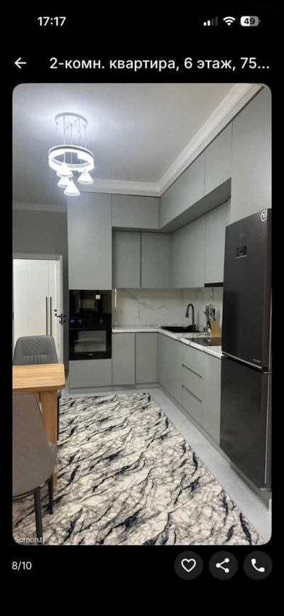 3-комн. квартира, 6 этаж, 75м², Сомони — миниатюра 4