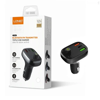 Автомобильный FM модулятор Bluetooth Ldnio C704q