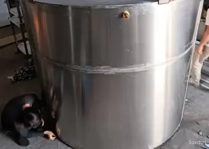 Бочка мешалка из нержавеющей стали 1500л.
