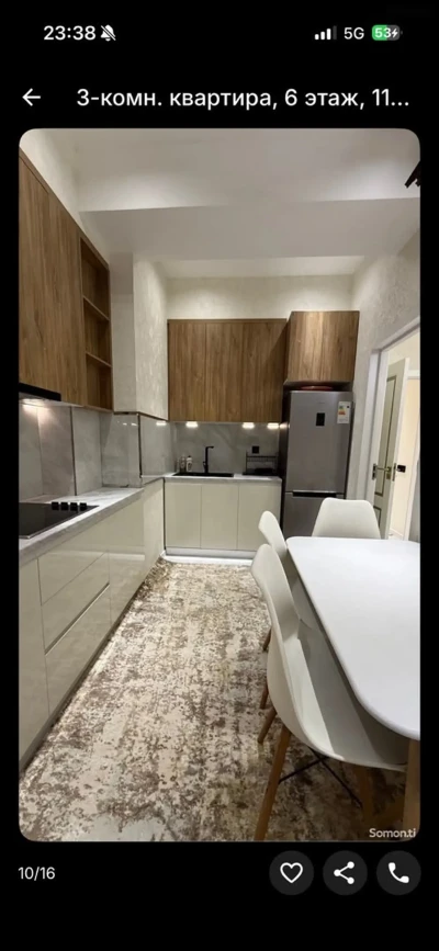 3-комн. квартира, 6 этаж, 117м², сомони — миниатюра 7