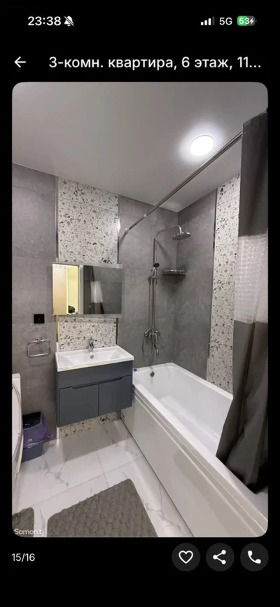 3-комн. квартира, 6 этаж, 117м², сомони — миниатюра 5
