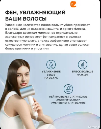 Фен Xiaomi Mijia Ion Hair Dryer H500
