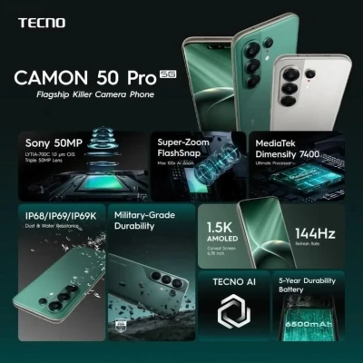 Tecno Camon 50 Pro 8+8/16/256Gb Global Version 2026 — миниатюра 5