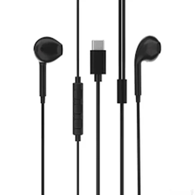 Наушники Powerology Stereo USB-C Earphones 1.2M черный — миниатюра 2
