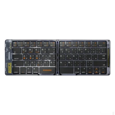 Мини клавиатура Porodo Crystal Shell Wireless Keyboard черный — миниатюра 2