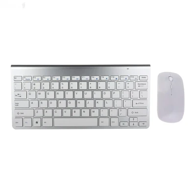 Беспроводная клавиатура Slim Multimedia Keyboard серебристый — миниатюра 2