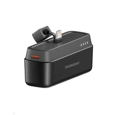 Повербанк Porodo 5000mAh Power Bank with Lightning Connector черный
