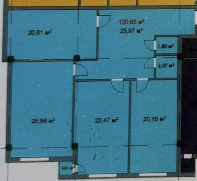 3-комн. квартира, 9 этаж, 120 м², Шоҳмансур