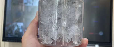 Коннектор RJ45 Cat 6, белый, однорядный 100 шт