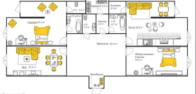 4-комн. квартира, 5 этаж, 184 м², Шохмансур