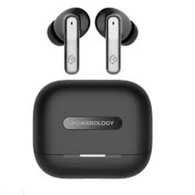 Беспроводные наушники Powerology 6 Mic Hybrid ANC + ENC True Wireless Buds черные — миниатюра 1