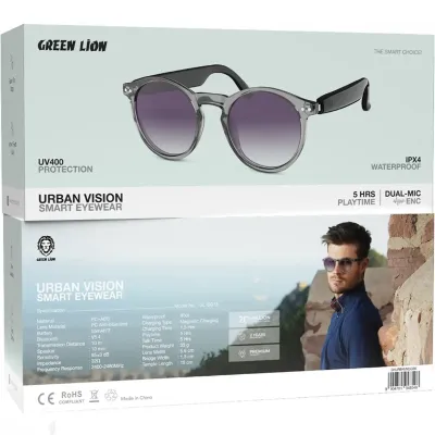 Умные очки Bluetooth Green Lion Urban Vision Smart Eyewear черный — миниатюра 4