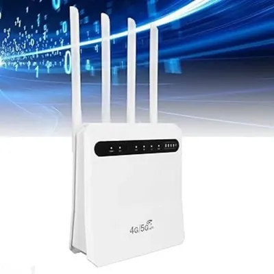 Wi-Fi роутер 4G/5G LTE PRO CPE со слотом для SIM-карты и Зарядом — миниатюра 1