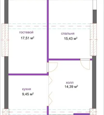 2-комн. квартира, 11 этаж, 67 м², Сино