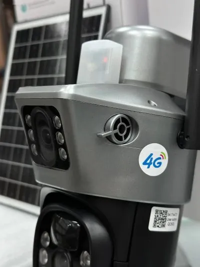 Умная поворотная 4G-камера видеонаблюдения с датчиком движения и солнечной батар