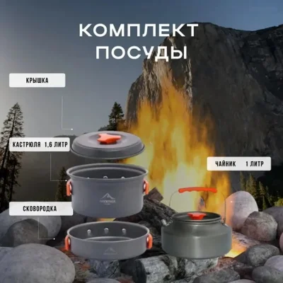 Набор туристической посуды на 3 персоны