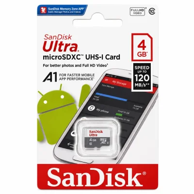 Карта памяти 4Gb MicroSDHC SanDisk Ultra