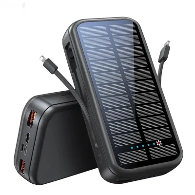 Внешний аккумулятор Green Lion PD20W Solar 2 16000 мАч черный — миниатюра 2