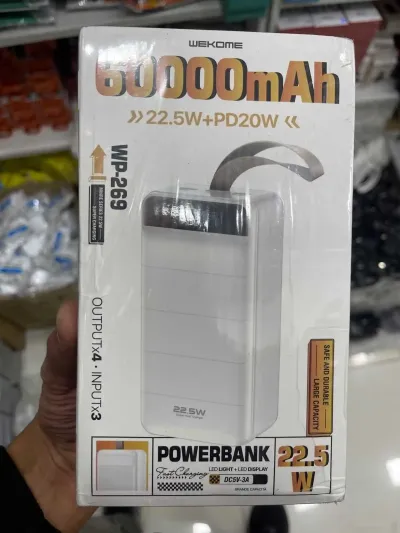 Внешний аккумулятор WK Wekome Power Bank 60000mAh Minre Digital Display — миниатюра 1