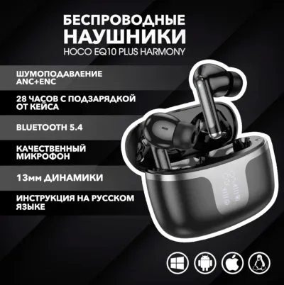 Беспроводные наушники Hoco EQ10 plus ANC — миниатюра 3
