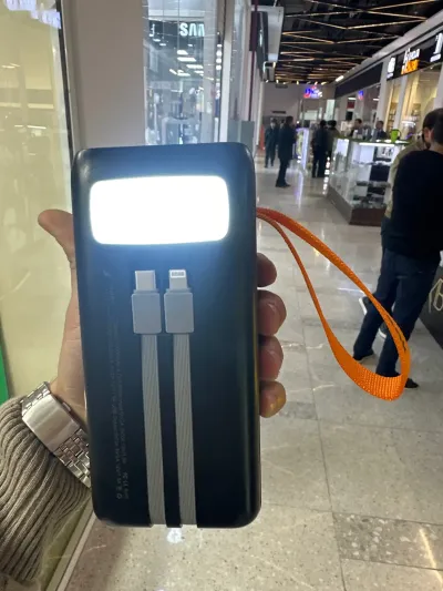 Внешний аккумулятор с фанарикам Powerbank Mars 50000 mah — миниатюра 2