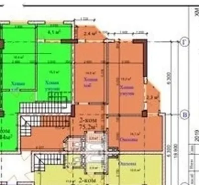 2-комн. квартира, 3 этаж, 77 м², Сино — миниатюра 4