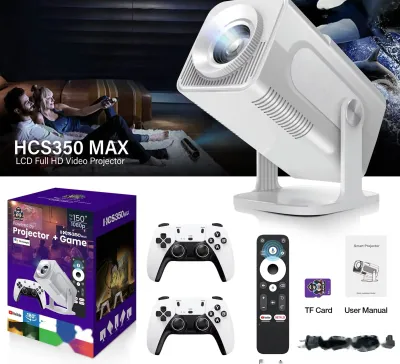 Игровой портативный Проектор с беспроводным геймпадом Projector Game HCS350 max