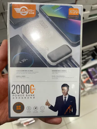 Внешний аккумулятор Power Bank Flash K09, 20000 mah — миниатюра 1