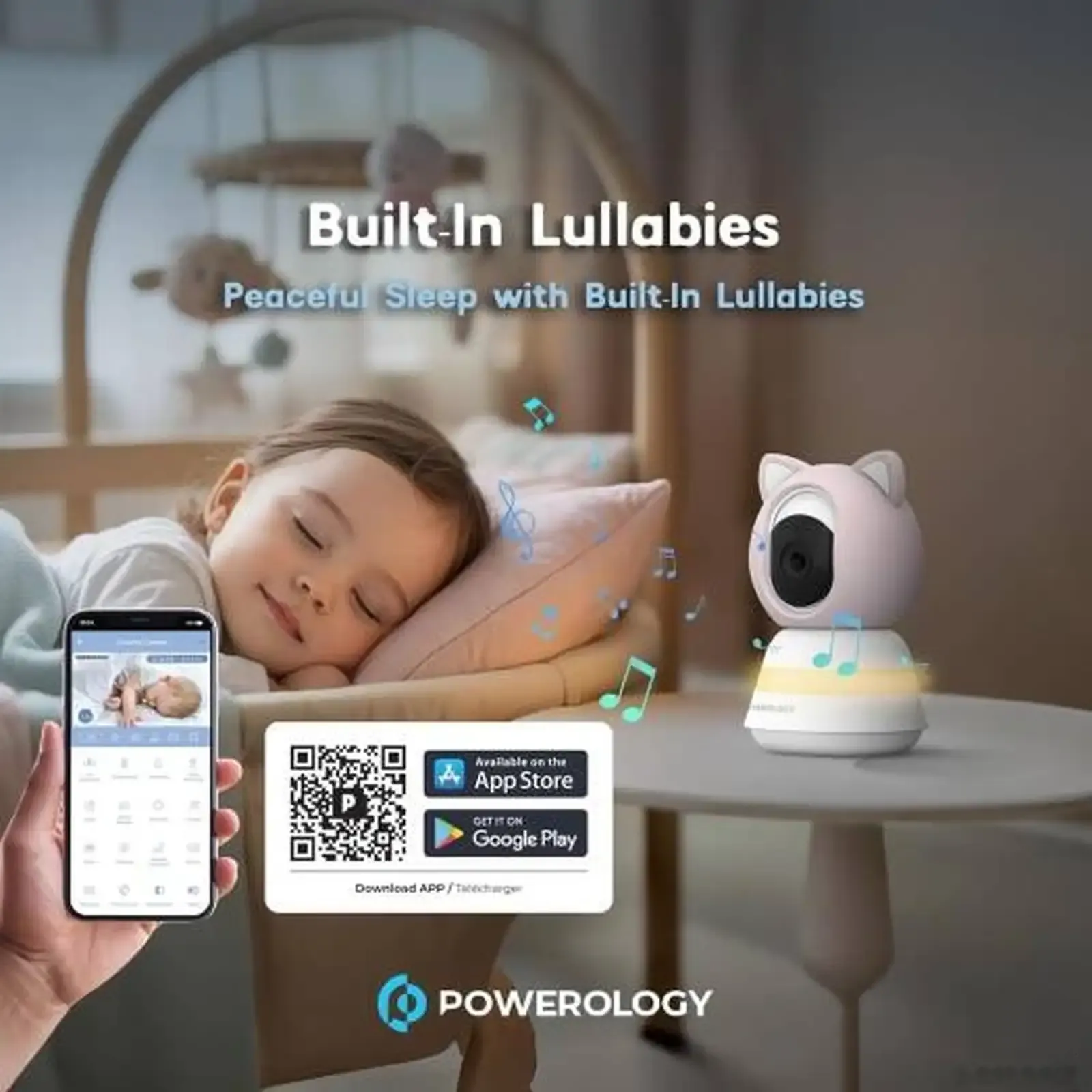 Умная радионяня Powerology Monitor & App Baby Camera