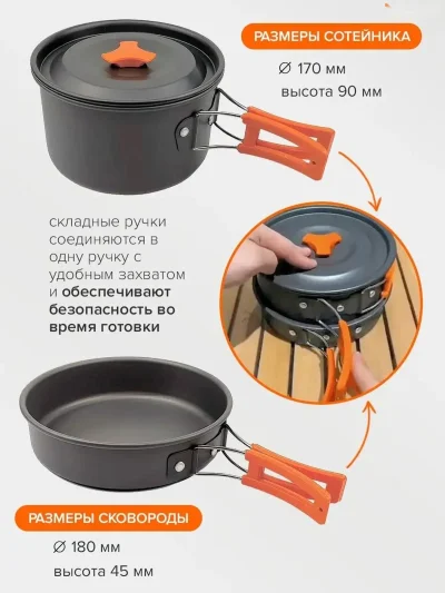 Набор туристической посуды на 3 персоны