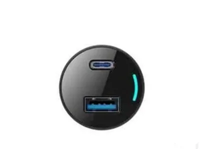 Автомобильное зарядное устройство Powerology 35W PD + QC30 LED Dual — миниатюра 3