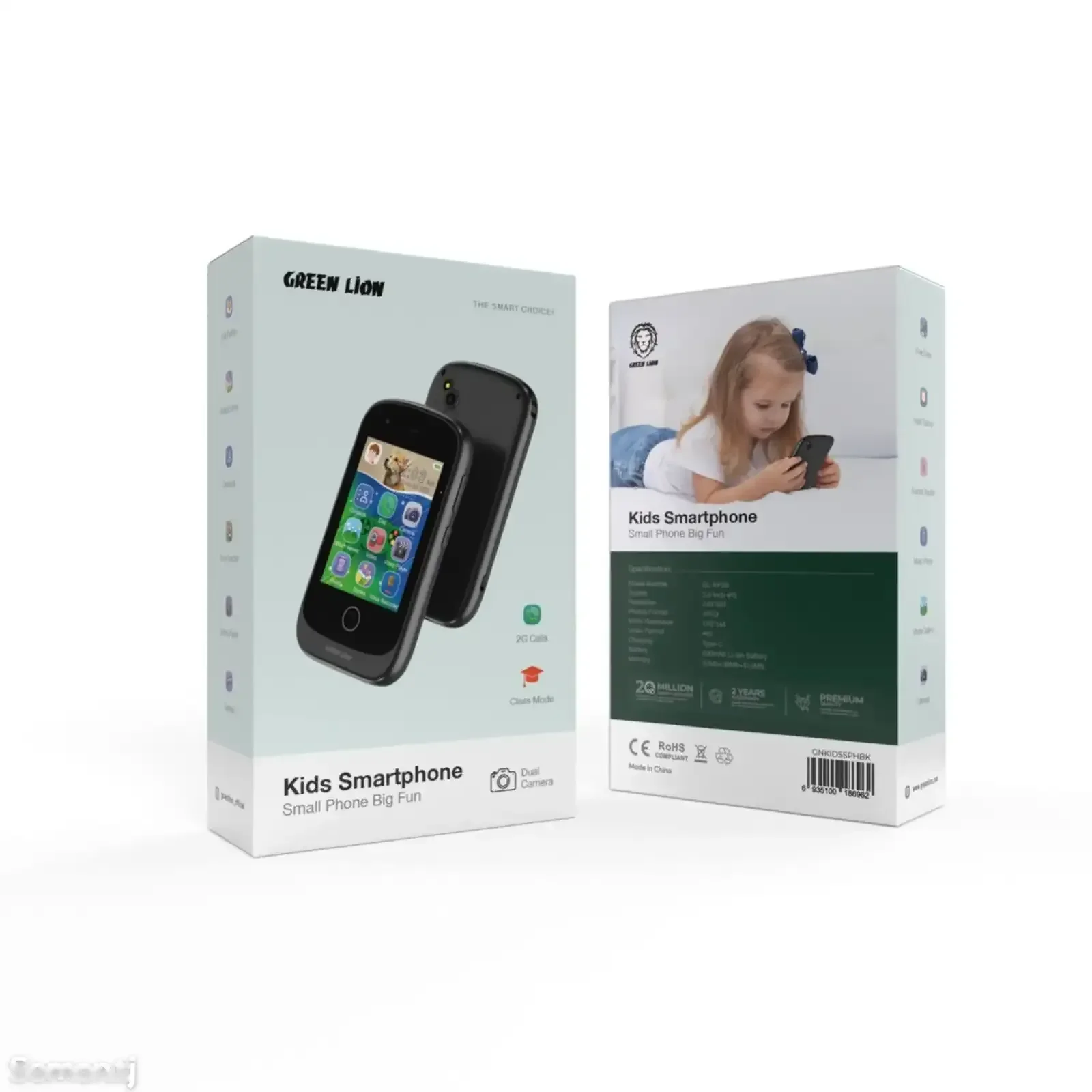 Детский смартфон Green Lion Kids Smartphone Small Phone Big Fun черный