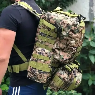 Рюкзак тактичный 55 л, B08 з подсумками, 53х35х22 см, Американский пиксель — миниатюра 4