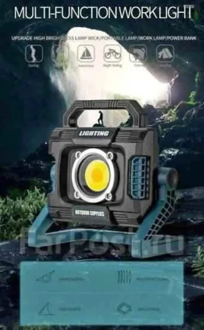 Светодиодный мощный прожектор с аккумулятором W8101A,100w