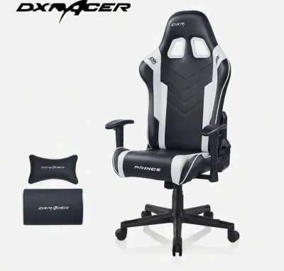 Игровое кресло DXRacer Prince Series черно-белое 2026