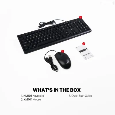 Проводная мышь и клавиатура Fantech KM101 GO Office Combo — миниатюра 3