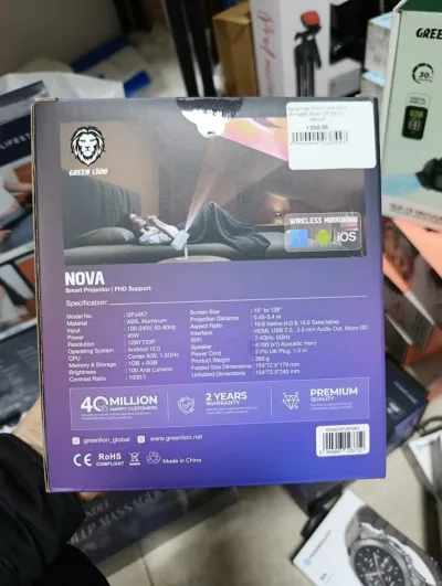 Проектор Green Lion Nova Portable Smart Projector, белый — миниатюра 3