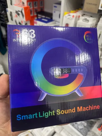 Портативная акустика RGB с беспроводной зарядкой G63 белый