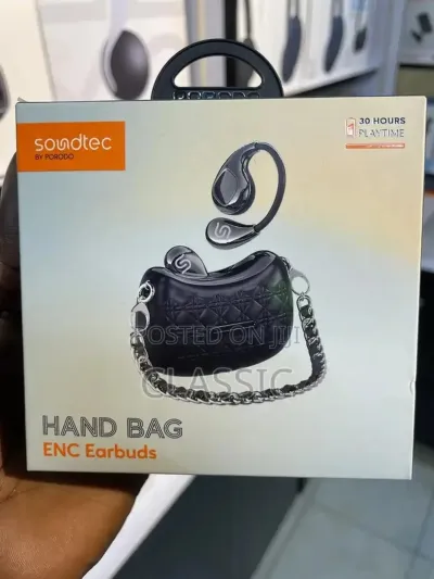 Беспроводные наушники Porodo Soundtec Hand Bag ENC Farbuds черный — миниатюра 1
