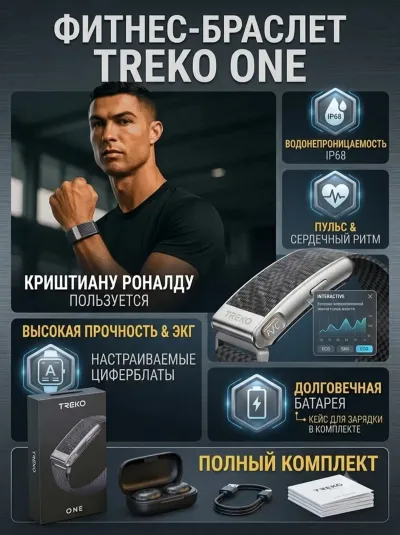 Умный фитнес-браслет TREKO ONE фитнес-трекер — миниатюра 2