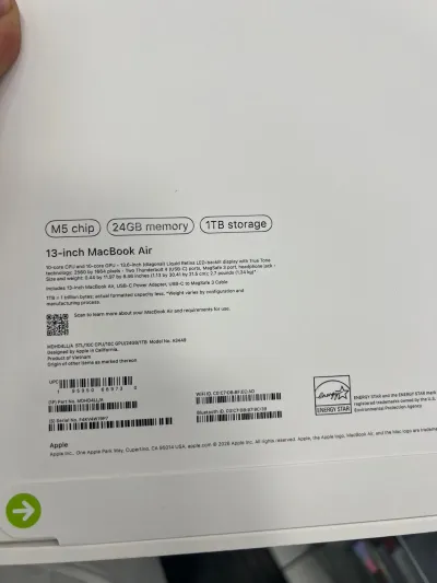 Ноутбук apple macbook air m5 24/1tb — миниатюра 2