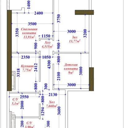 2-комн. квартира, 16 этаж, 71 м², Мехргон Сити